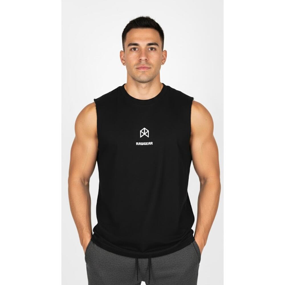 RawGear Stringer Muscle Tank Top Mens Size Small Black New RG307 Activewear